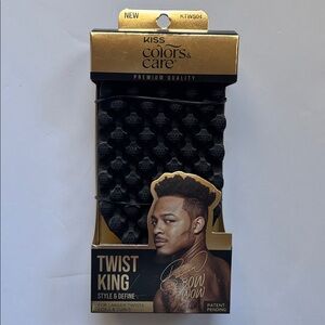 Kiss | Black TWIST KING Style & Define Twists Coils Curls Unisex Non-Slip NWT
